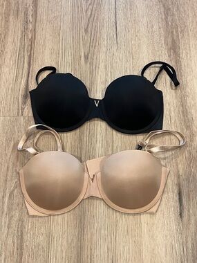 Victoria's Secret Black & Nude Multi-way Lightly Lined Bras - Duo Pack